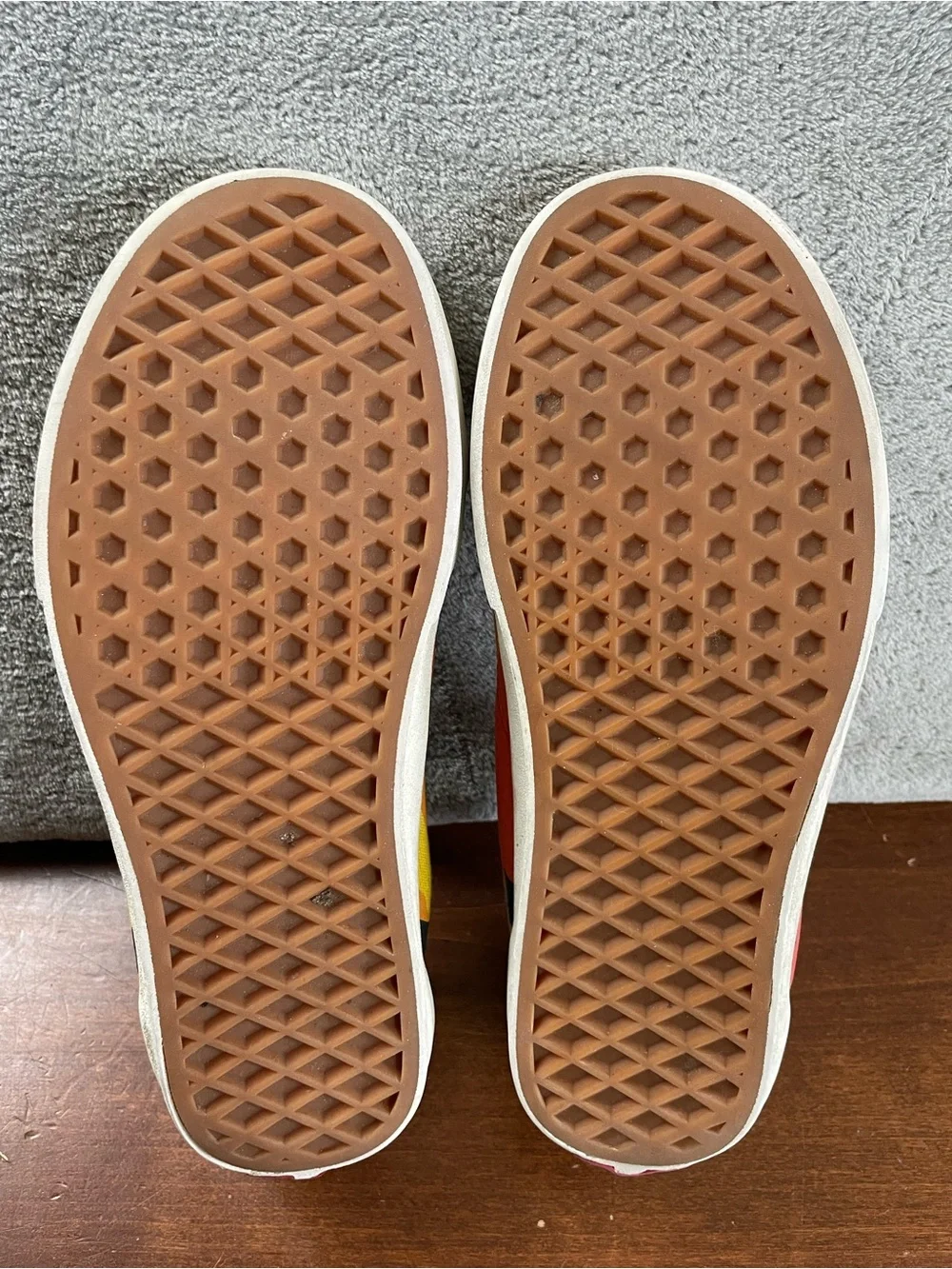 Vans Orange Camo Canvas Suede Skate Shoes MENS 4 Women’s 5.5 500714 Used Worn